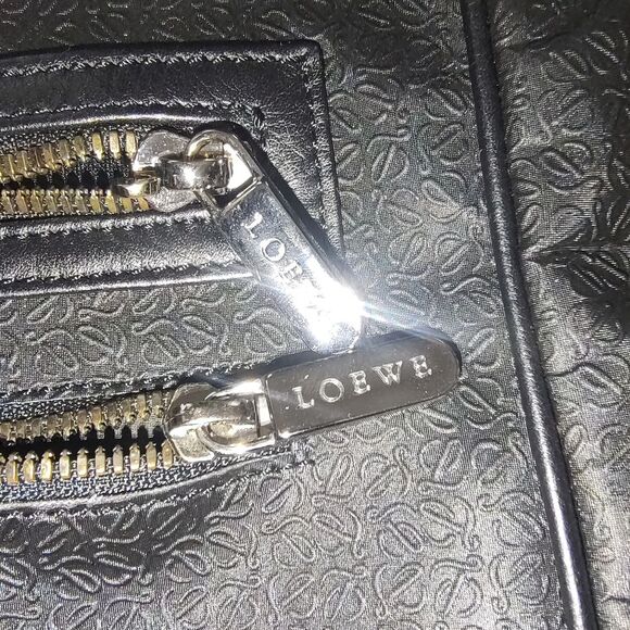 Loewe leather/coated canvas garment travel bag EUC - Picture 11 of 12